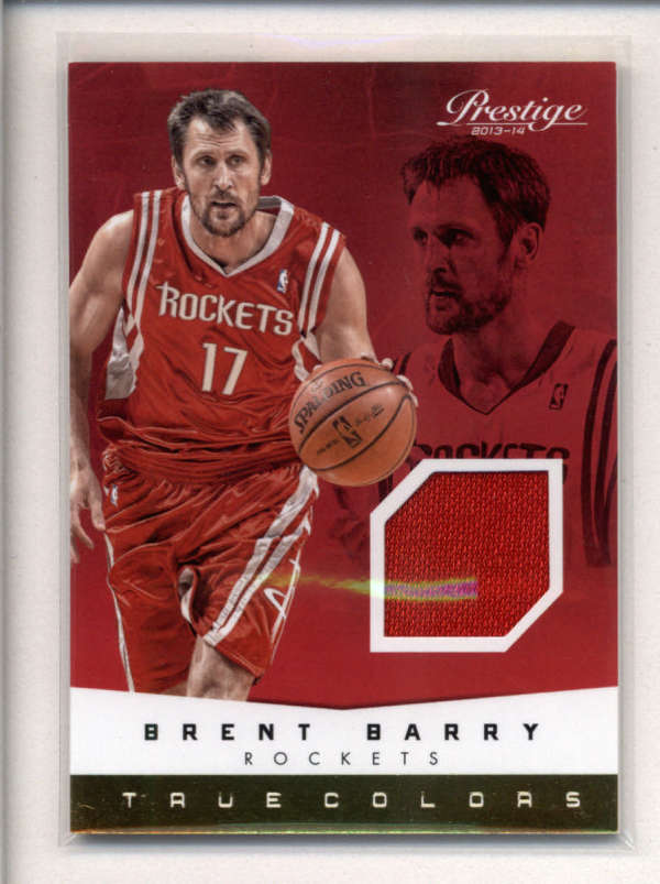 BRENT BARRY 2013/14 PANINI PRESTIGE TRUE COLORS GAME USED WORN JERSEY AN2280