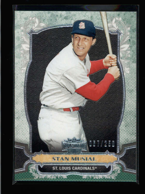 STAN MUSIAL 2014 TRIPLE THREADS #92 EMERALD PARALLEL #067/250 AY4911