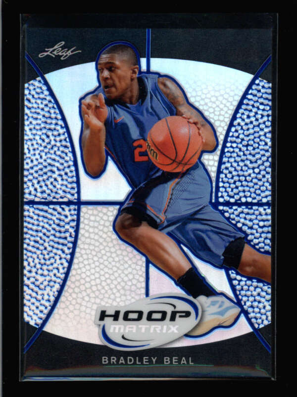 BRADLEY BEAL 2013/14 LEAF HOOP MATRIX #HM-BB1 BLUE HOLO PARALLEL BA4642