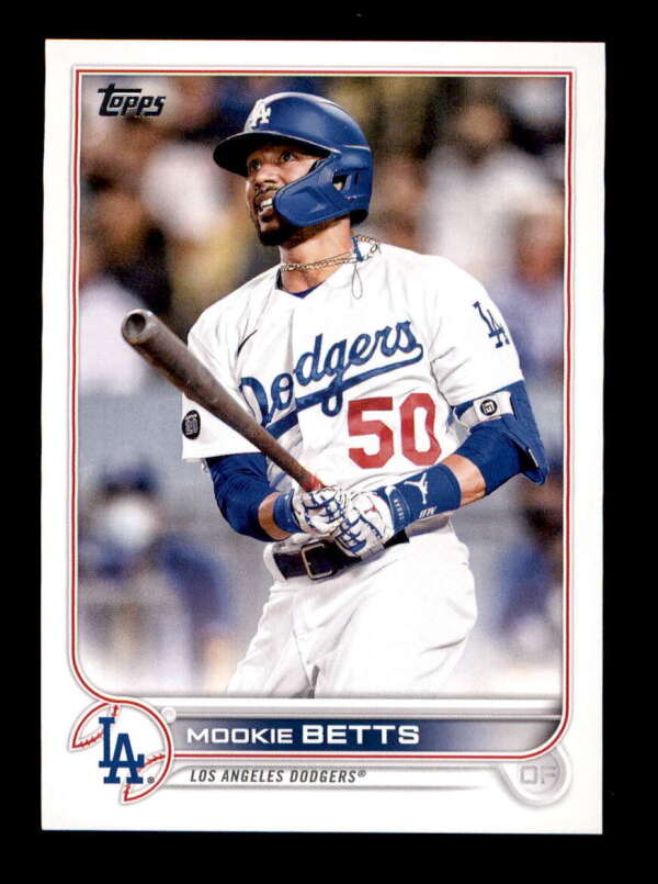 MOOKIE BETTS 2022 TOPPS SERIES ONE #50 DODGERS SP PARALLEL #290/300 BF2496