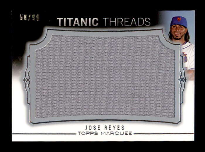 JOSE REYES 2011 TOPPS MARQUEE METS JUMBO JERSEY RELIC #58/99 BF2503