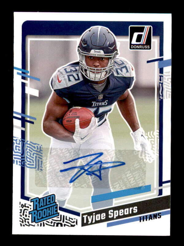TYJAE SPEARS 2023 DONRUSS #396 RATED ROOKIE AUTOGRAPH AUTO RC BF4047
