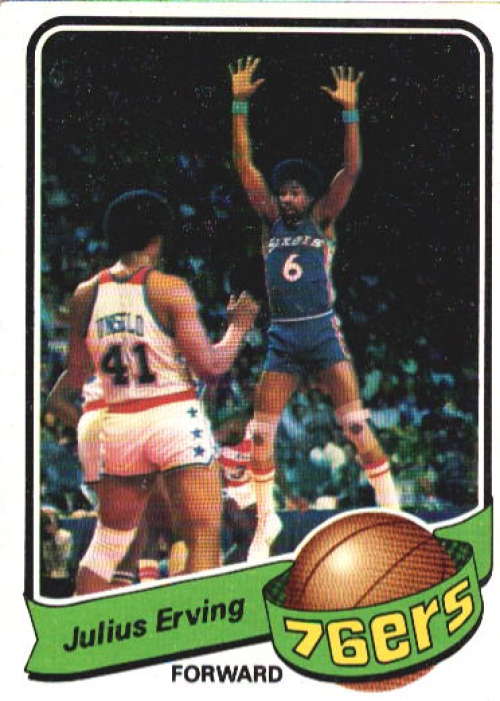 Julius Erving 79 80 Topps Sixers 76ers Card 20 C6725