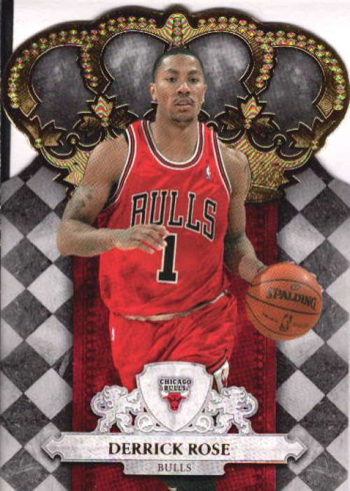 DERRICK ROSE 10/11 CROWN ROYALE NATIONAL VIP RARE DIE CUT PROMO #VIP3 