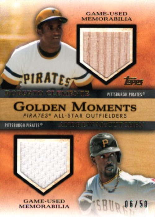 CLEMENTE / MCCUTCHEN 2012 TOPPS GOLDEN MOMENTS DUAL BAT/JERSEY #06/50