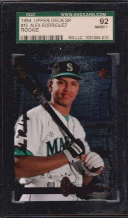 ALEX RODRIGUEZ 1994 SP PREMIER PROSPECTS SGC 92 NM MT+ FOIL ROOKIE #15 